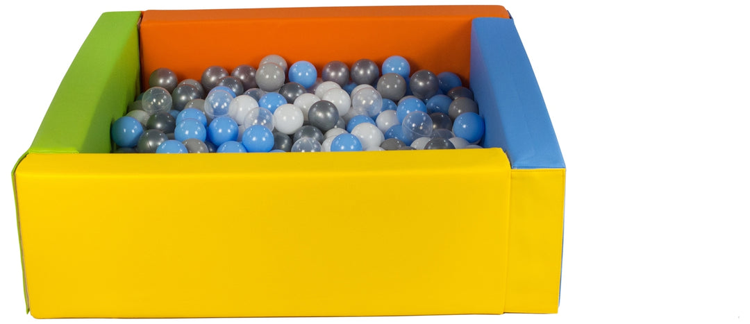 Square eco-leather ball pit with 300 balls, 5 elements