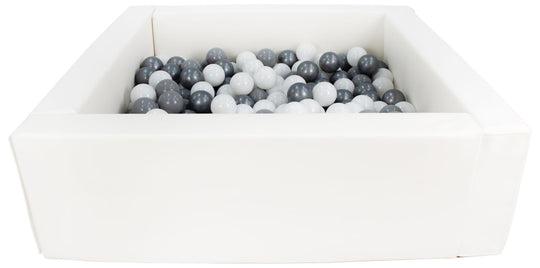 Square eco-leather ball pit with 200 balls, 5 elements