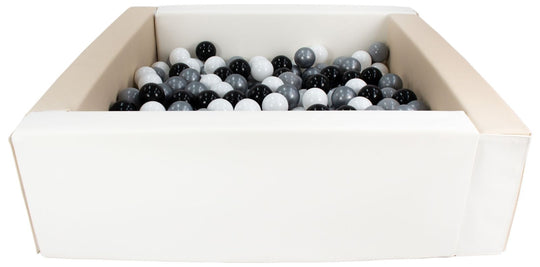 Square eco-leather ball pit with 200 balls, 5 elements