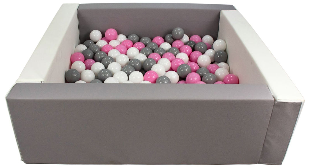 Square eco-leather ball pit with 200 balls, 5 elements
