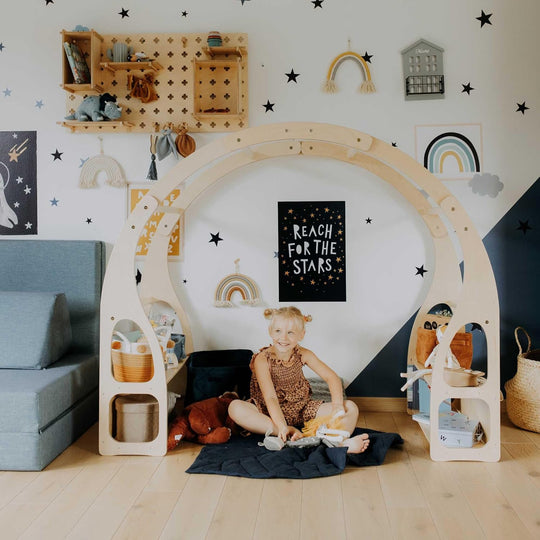 Montessori Waldorf speelstandaard/speelgoedrek voor kinderen