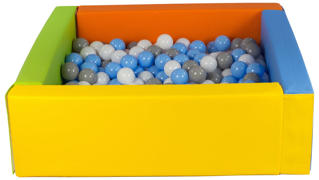 Square eco-leather ball pit with 300 balls, 5 elements