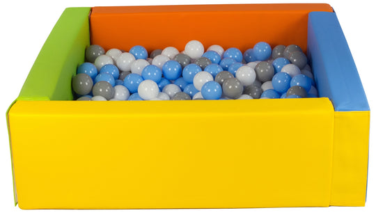 Square eco-leather ball pit with 300 balls, 5 elements