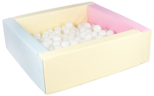 Square eco-leather ball pit with 200 balls, 5 elements
