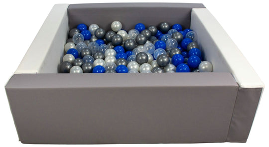 Square eco-leather ball pit with 300 balls, 5 elements