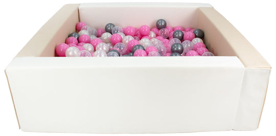 Square eco-leather ball pit with 200 balls, 5 elements