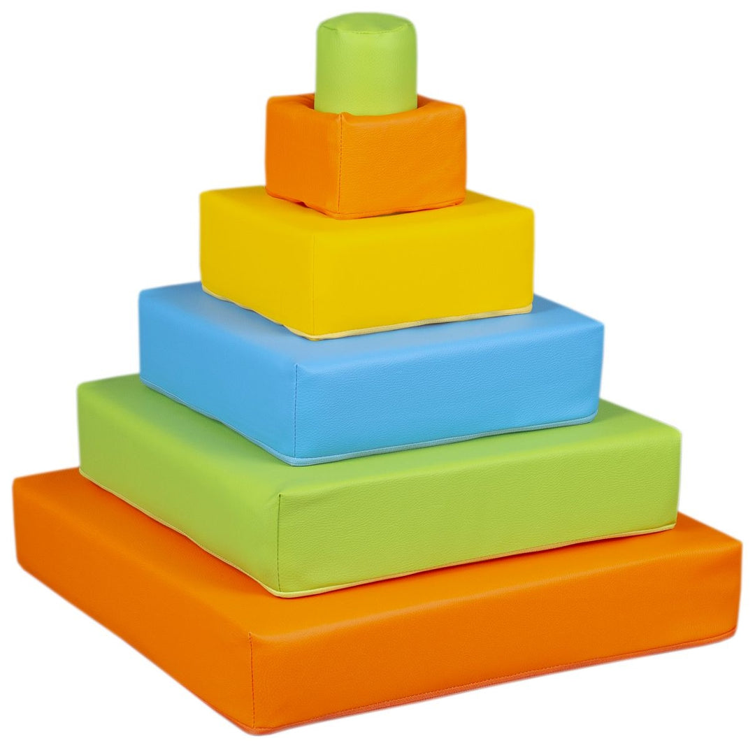 Pyramid set of 6 large foam blocks