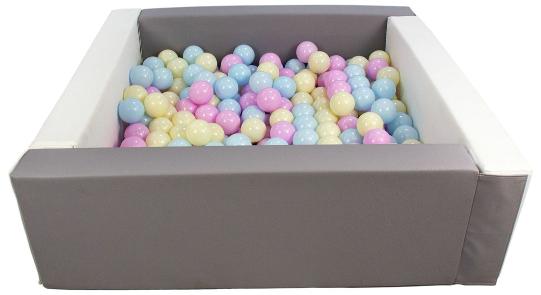 Square eco-leather ball pit with 300 balls, 5 elements