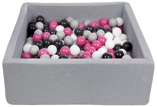 Soft Jersey ball pit with 300 balls, 90x90 cm
