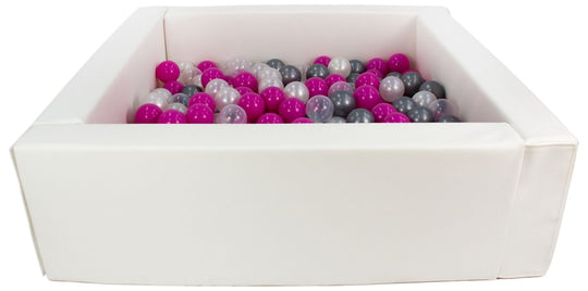Square eco-leather ball pit with 200 balls, 5 elements