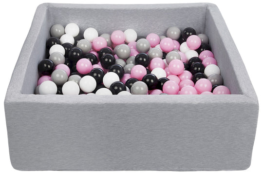 Soft Jersey ball pit with 300 balls, 90x90 cm