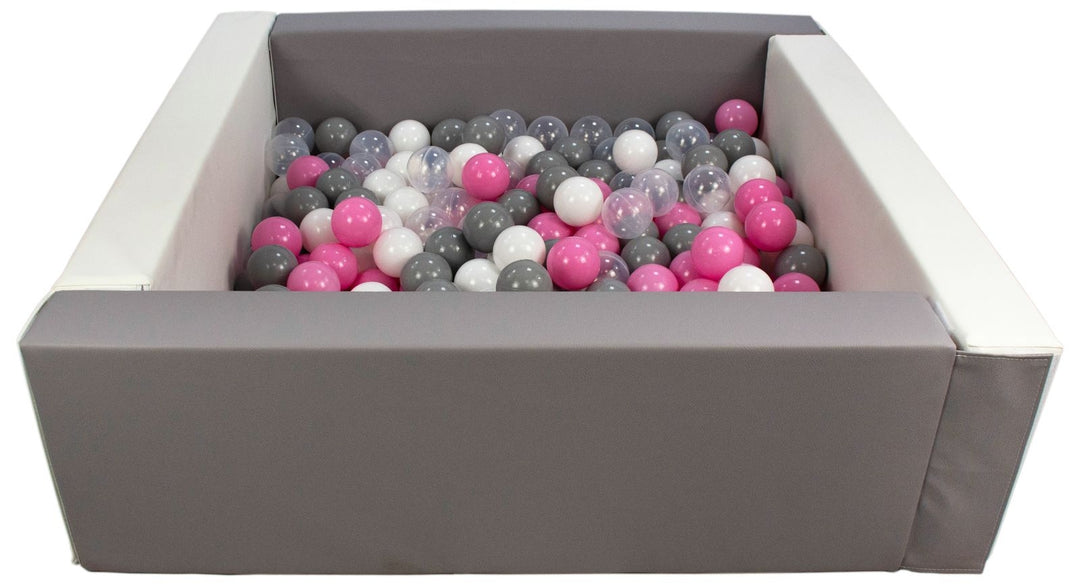 Square eco-leather ball pit with 200 balls, 5 elements
