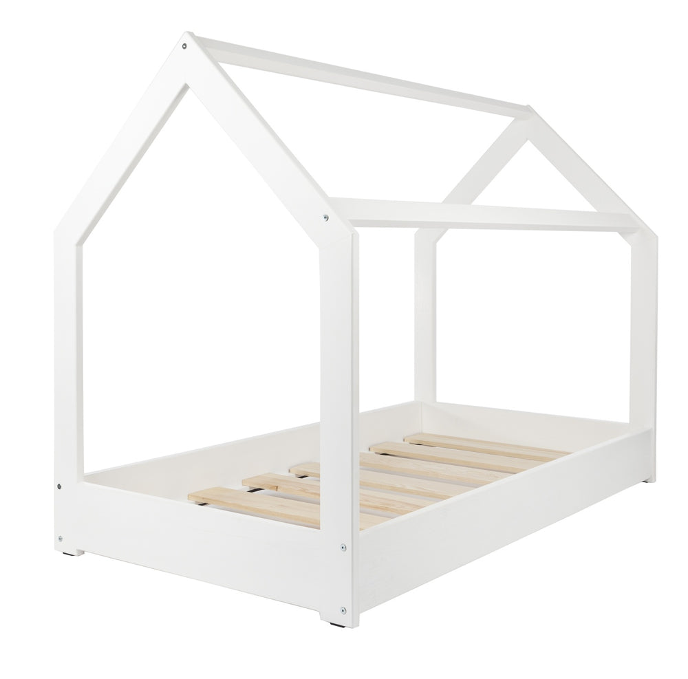 Wooden house bed 160x80cm without barriers