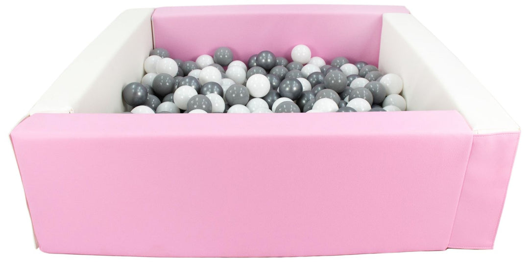 Square eco-leather ball pit with 200 balls, 5 elements