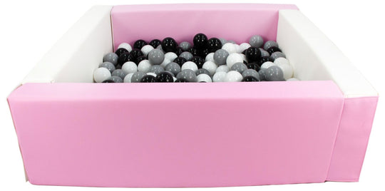 Square eco-leather ball pit with 200 balls, 5 elements