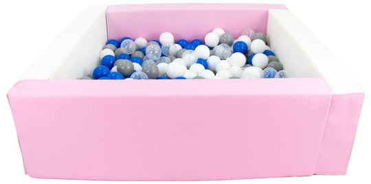 Square eco-leather ball pit with 200 balls, 5 elements