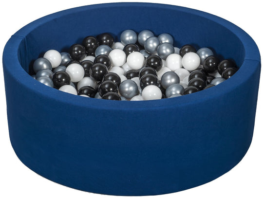 Soft Jersey ball pit with 200 balls, navy