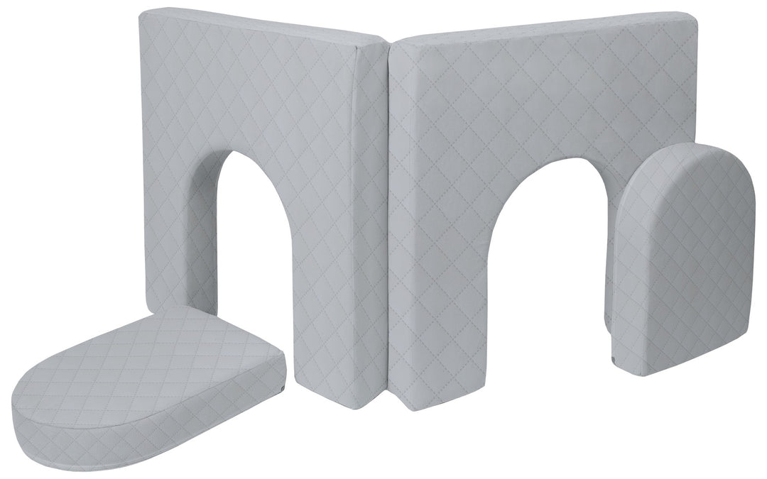 Modular sofa bed, multifunctional foam blocks, car with steering wheel