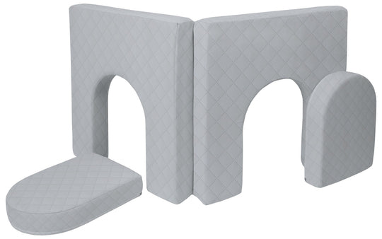 Modular sofa bed, multifunctional foam blocks, car with steering wheel