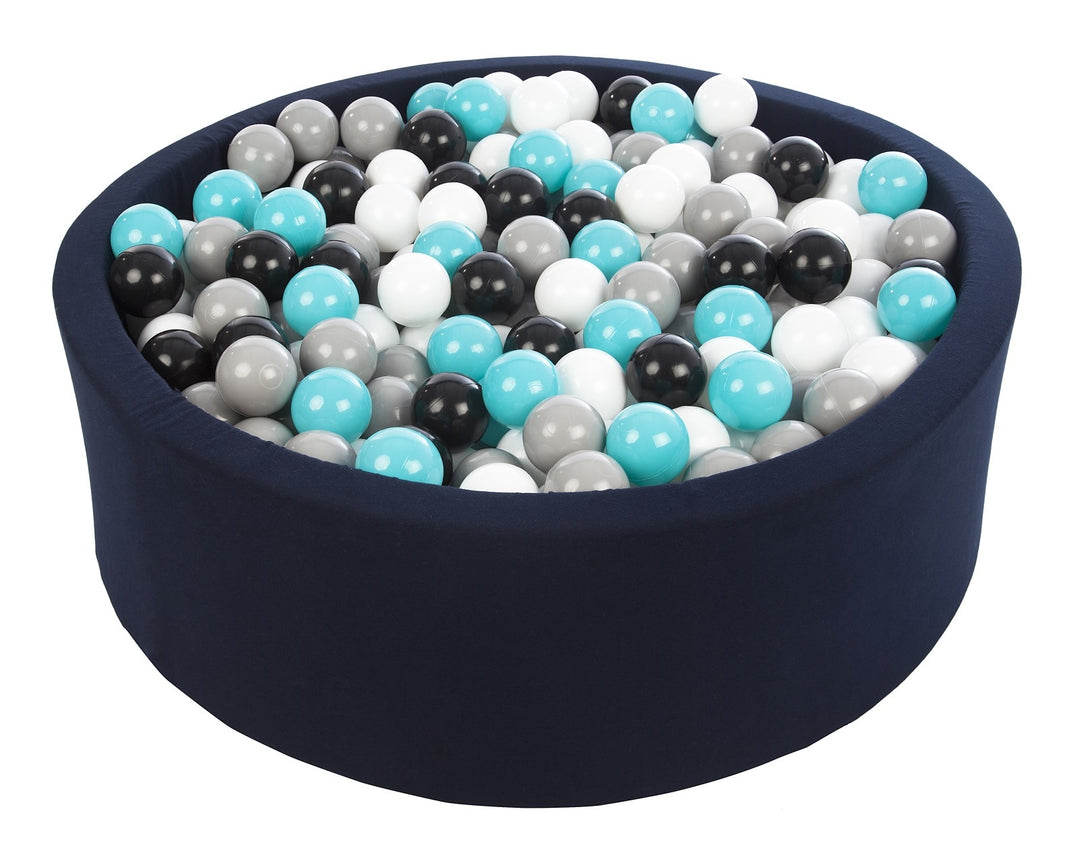Soft Jersey ball pit with 450 balls, navy