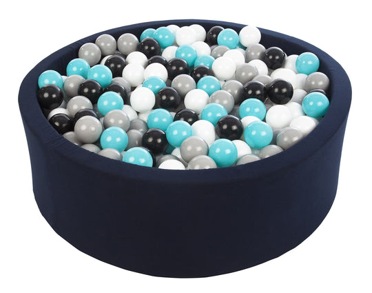 Soft Jersey ball pit with 450 balls, navy