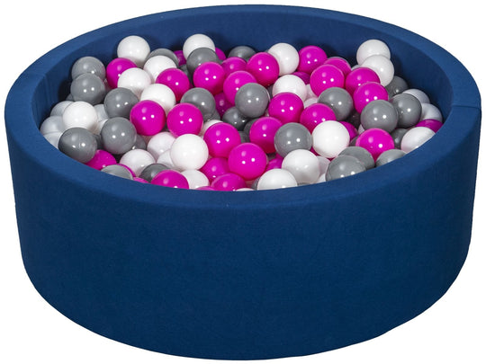 Soft Jersey ball pit with 450 balls, navy
