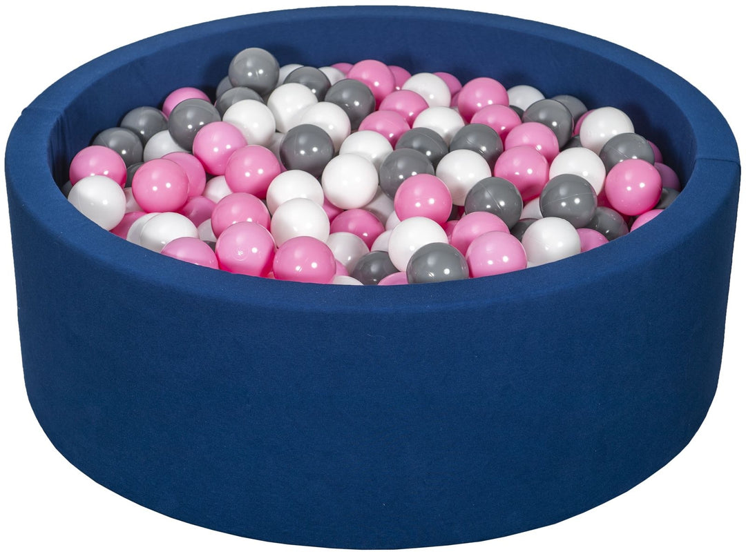 Soft Jersey ball pit with 450 balls, navy