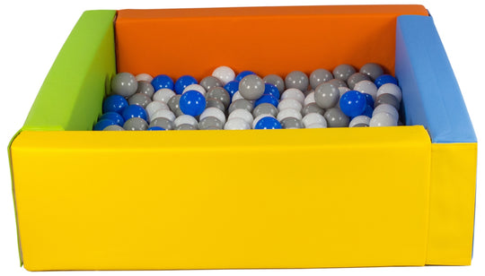 Square eco-leather ball pit with 200 balls, 5 elements