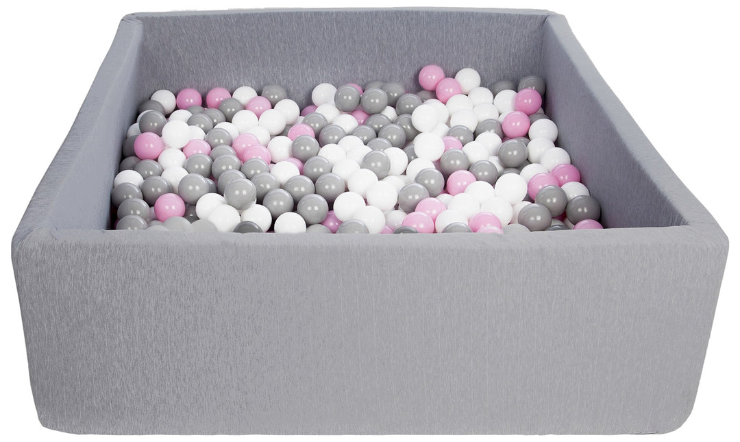 Soft Jersey ball pit with 600 balls, 120x120 cm