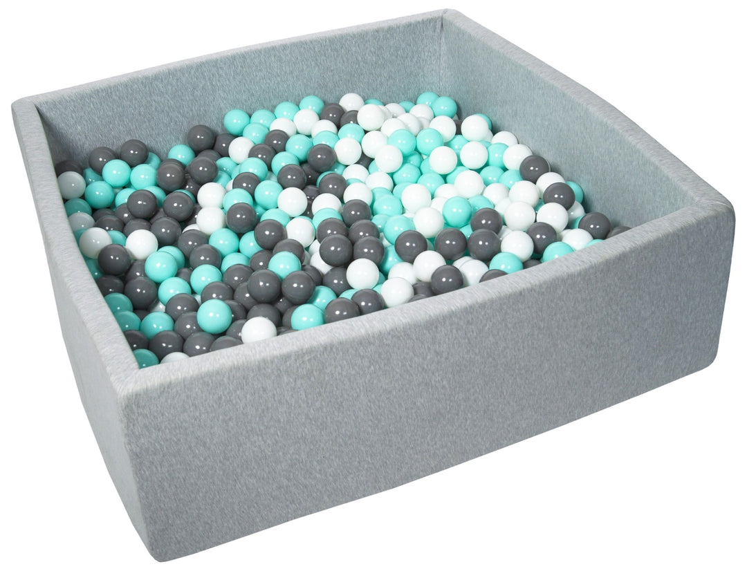 Soft Jersey ball pit with 900 balls, 120x120 cm
