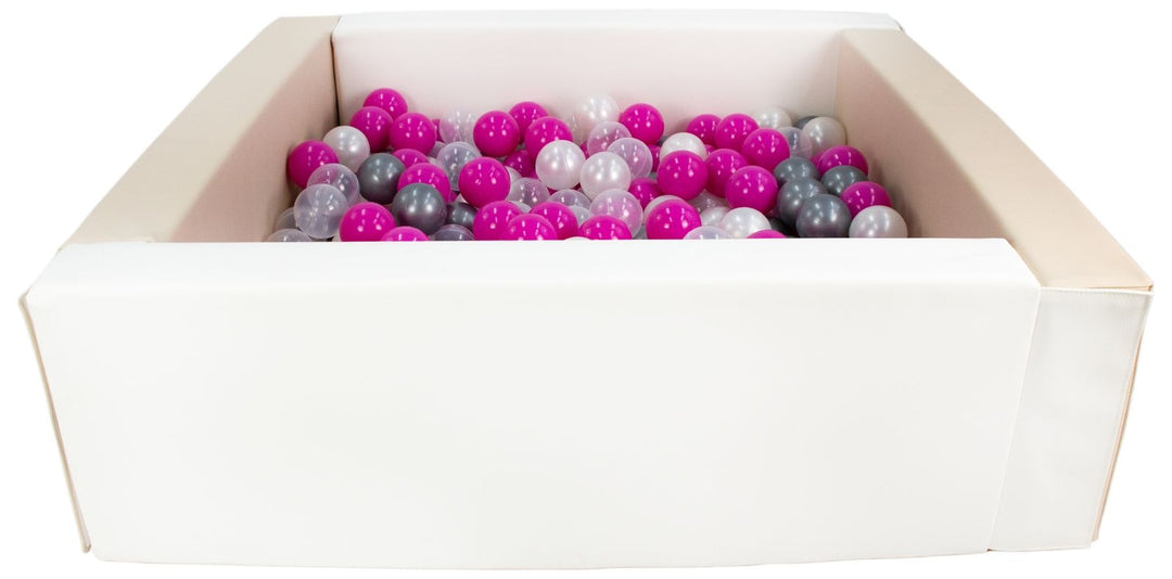 Square eco-leather ball pit with 200 balls, 5 elements