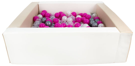 Square eco-leather ball pit with 200 balls, 5 elements