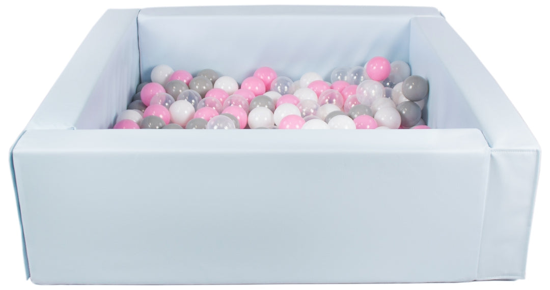 Square eco-leather ball pit with 200 balls, 5 elements
