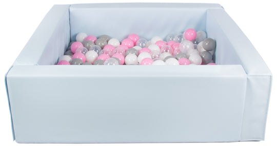 Square eco-leather ball pit with 200 balls, 5 elements