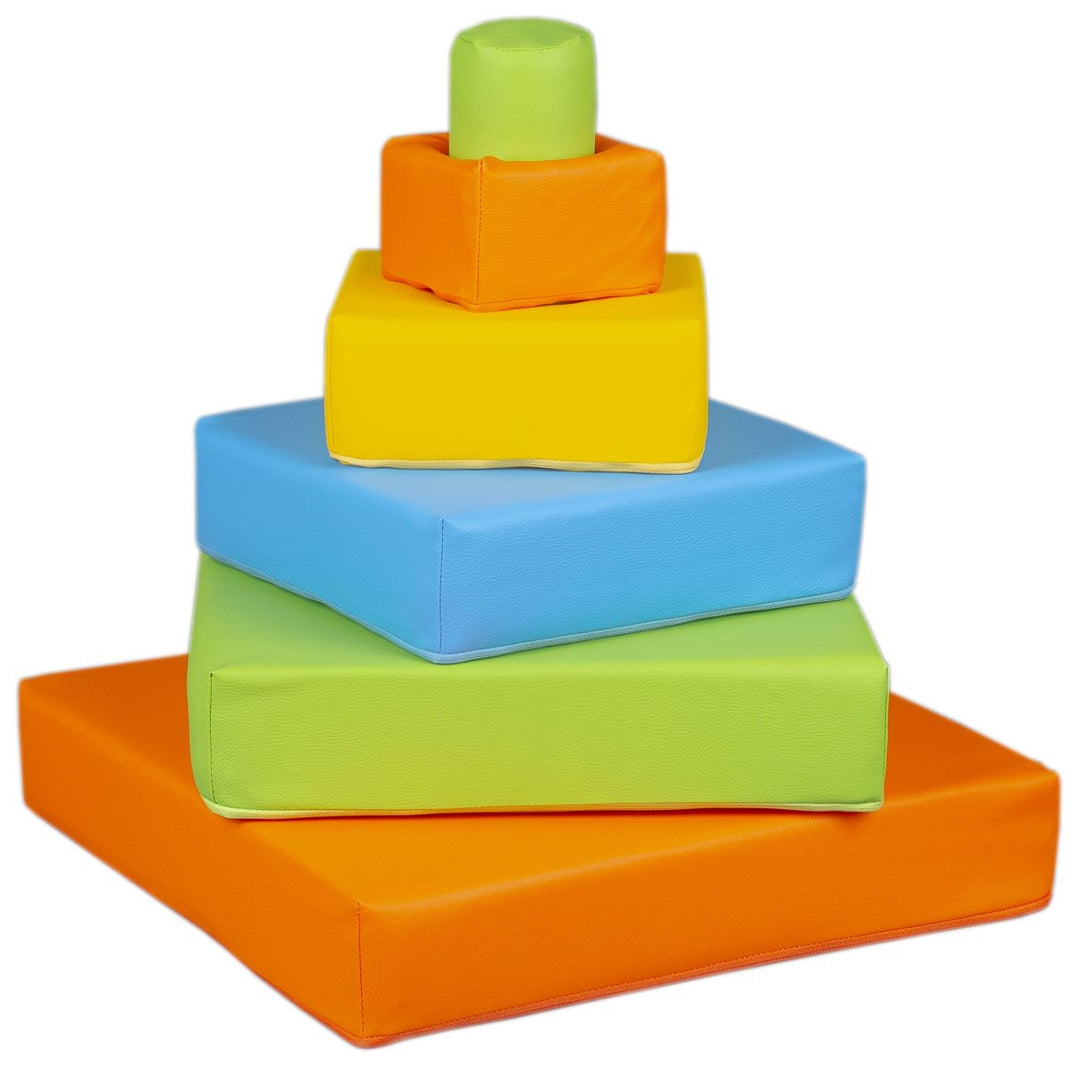Pyramid set of 6 large foam blocks