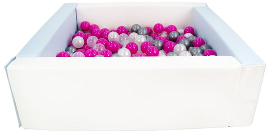 Square eco-leather ball pit with 200 balls, 5 elements