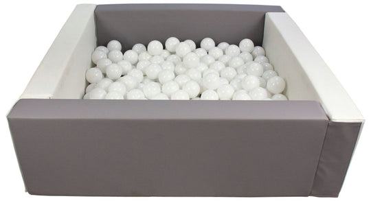 Square eco-leather ball pit with 200 balls, 5 elements