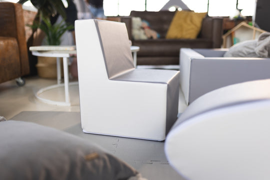 Kids furniture set: 2xarmchair + sofa + lounger, eco leather
