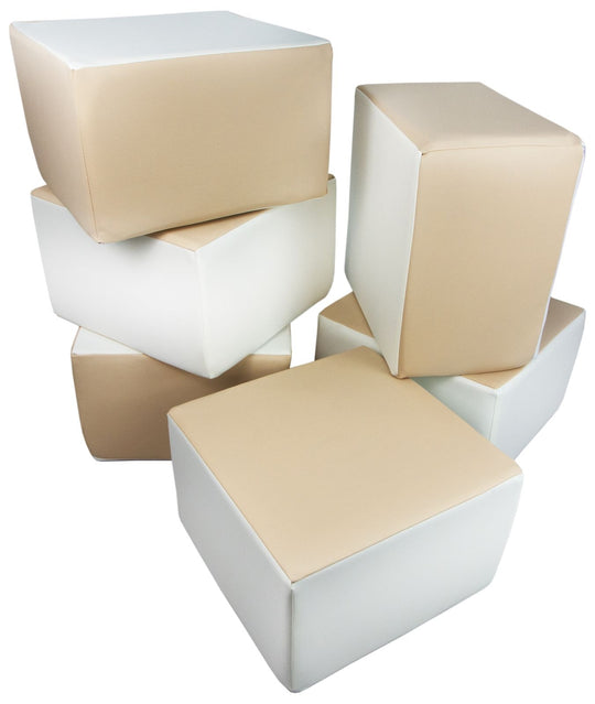 Cubes set of 6 large foam blocks