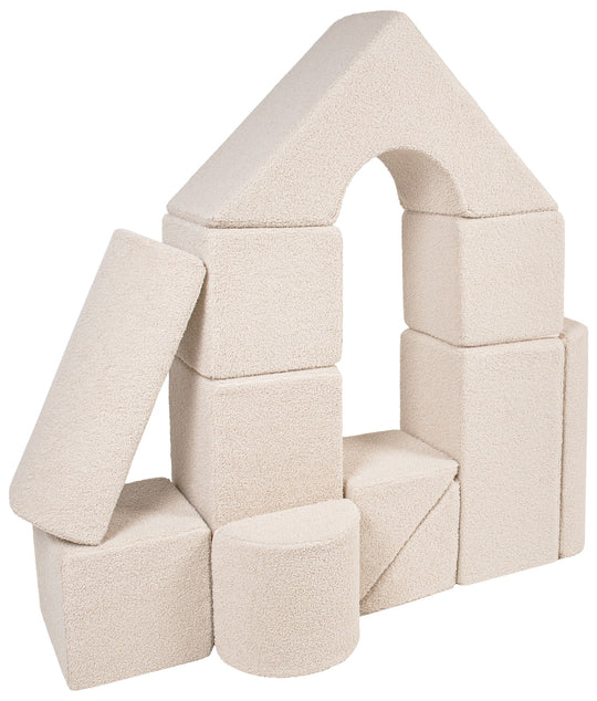 Bouclé castle set of 11 large foam blocks