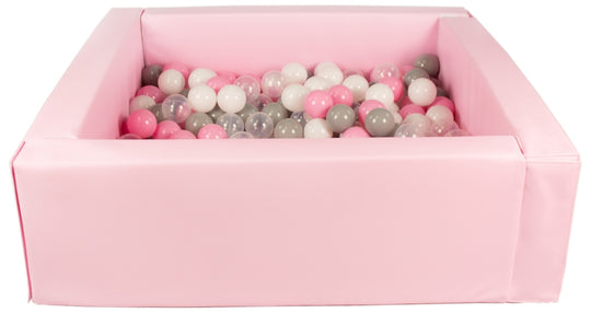 Square eco-leather ball pit with 300 balls, 5 elements