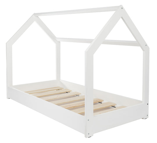 Wooden house bed 160x80cm without barriers