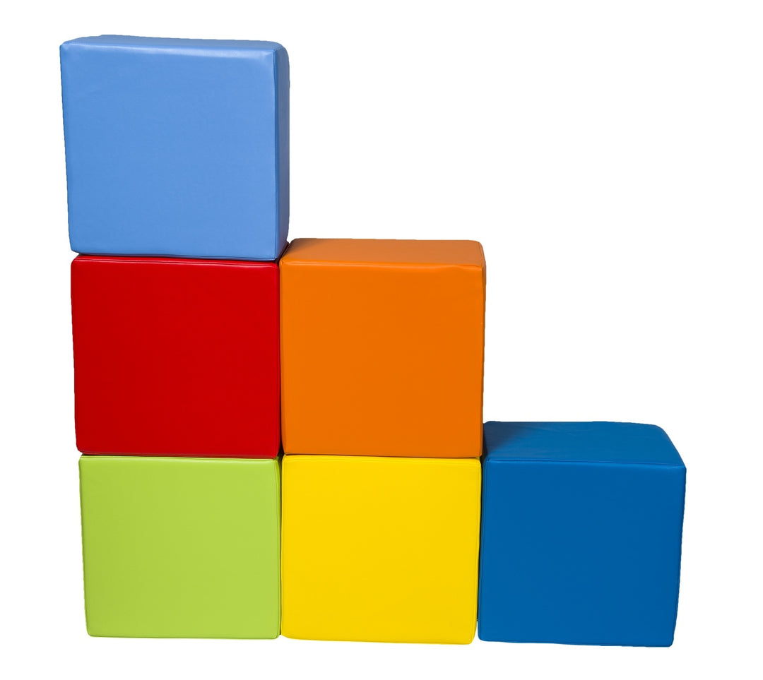 Cubes set of 6 large foam blocks