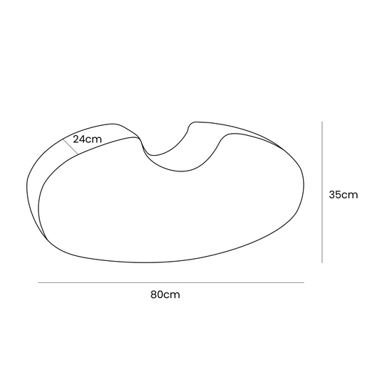 Bean Shape Foam Module - Velvet Turquise
