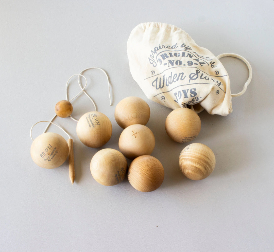 Houten jeu de boules spel