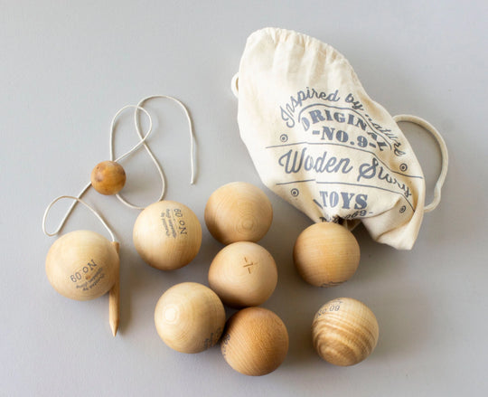 Houten jeu de boules spel