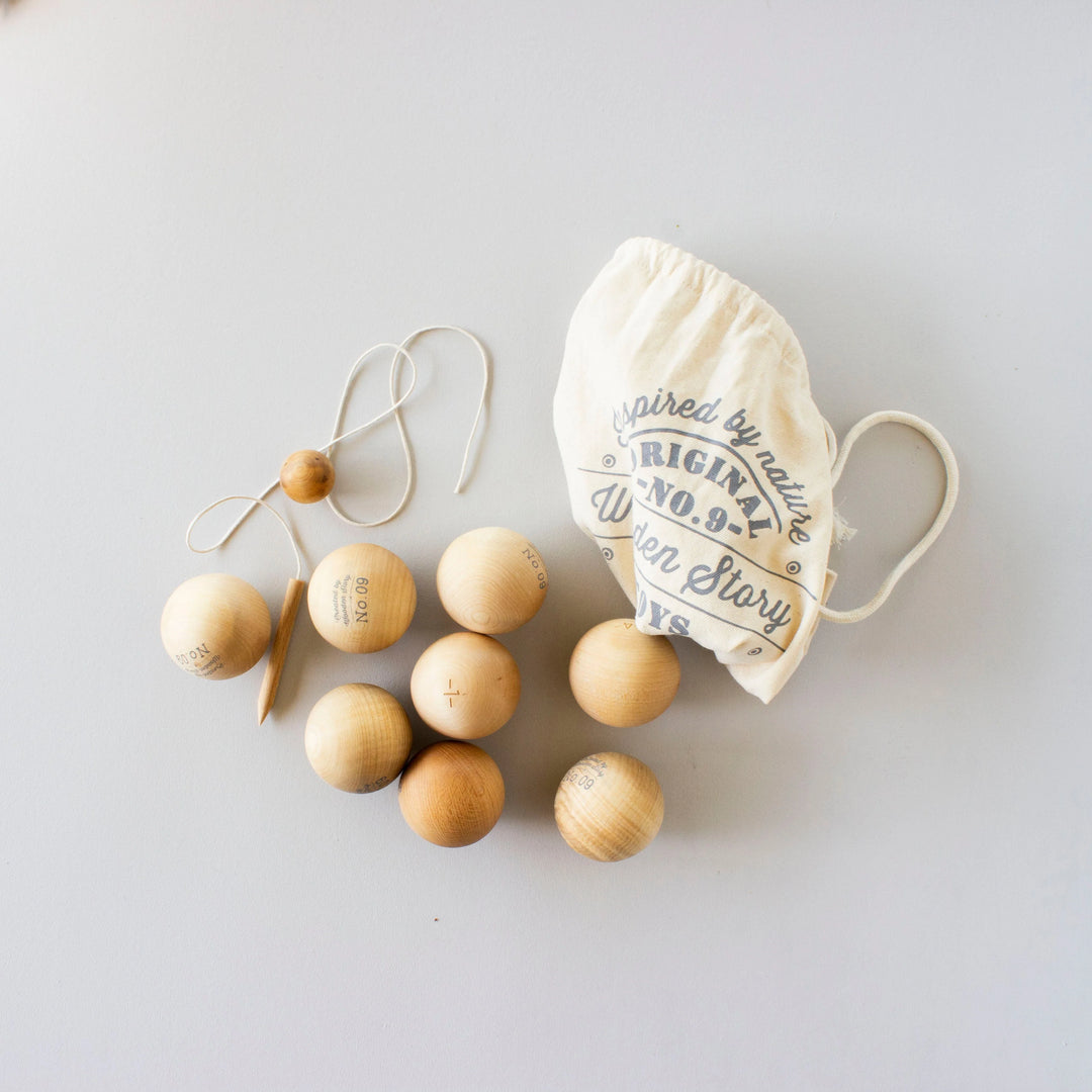 Houten jeu de boules spel