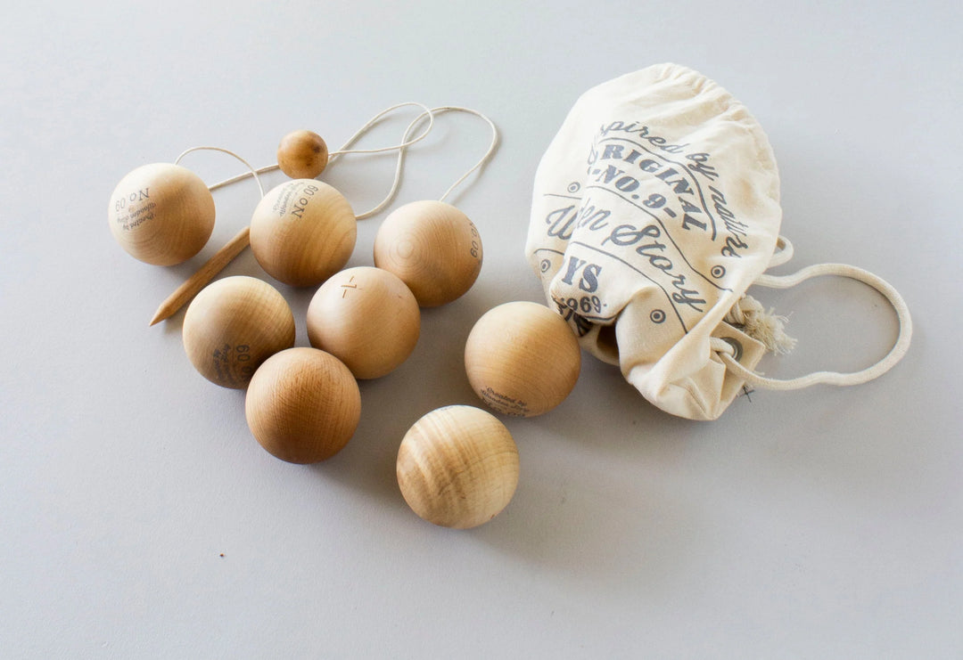 Houten jeu de boules spel