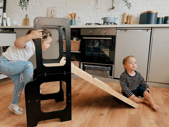 4in1 Creative Tower with Blackboard And Slide