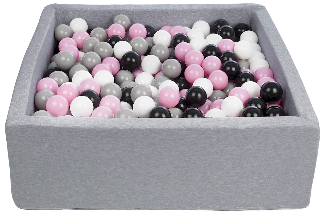 Soft Jersey ball pit with 450 balls, 90x90 cm